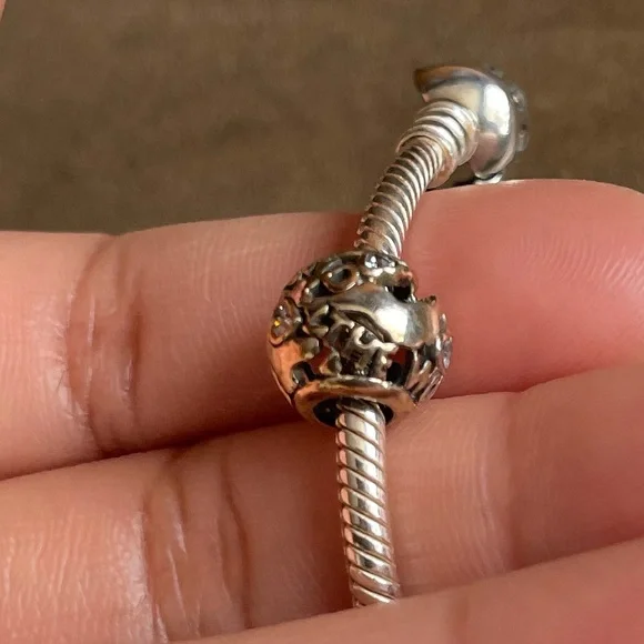 Authentic Pandora Bracelet with 3 Charms Limited Edition - Picture 14 of 16